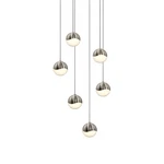 Sonneman 2915-SML Nickel Grapes 6-LIGHT Led Pendant. Fixed Price $1744.00.