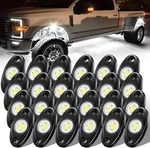 24 Pods White Rock Lights, 6000K Pure Super Bright Wide Angle IP68 Waterpr. Fixed Price $132.96.