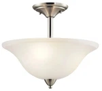 Kichler 42879NI - Nicholson 3 Light Indoor Ceiling Fixture Brushed Nickel. Fixed Price $79.99.