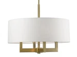 Livex Lighting 48786 Cresthaven 24"W Multi Pendant - Brass. Fixed Price $585.96.