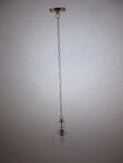 Meyer&cross Verona 1-LIGHT Brushed Brass Pendant W/ Seeded Glass Shade. Fixed Price $33.11.