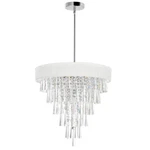 Cwi Franca 8 Light 22" Drum Shade Chandelier, 5523P22C-OFFWHITE. Fixed Price $708.00.