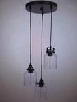 Craftmade Foxwood 60W 3-LIGHT Flat Black/dark Teak Finish Dining Island Pendant. Fixed Price $67.96.