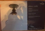 Allen Roth 1 Light Semi Flush Mount Fixture Glass Dome Shade Matte Black Hensley. Fixed Price $39.99.