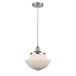 Innovations Oxford 1LT 12" Cord Mini Pendant, Sn/white 616-1PH-SN-G541. Fixed Price $239.80.