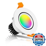 Smart Recessed Lighting Inch, Wifi Led Downlight 5W 120V, Rgbcw Color Changing. Fixed Price $61.14.
