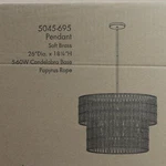 Minka 5045-695 Bungalow Heaven 26" Chandelier Brass & Papyrus Rope, Open Box. Fixed Price $565.00.