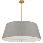 Dainolite Preston Lt 13" Incand Pendant, Brass/grey Fabric PST-324P-AGB-GRY. Fixed Price $528.00.
