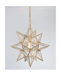 Diryzon 20 Inch Gold Large Moravian Star Pendant Light Mid Century Clear Glas.... Fixed Price $331.10.