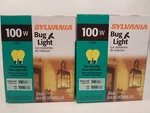 Yellow Bug Light Bulb 100W Watt Sylvania 4 Pack Outdoor Porch Non-attracting. Fixed Price $12.95.