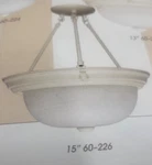 Nuvo 60-226- 15" Semi Flush Mount Ceiling Light Fixture White (OR3UP). Fixed Price $110.00.