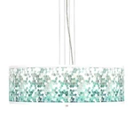 Aqua Mosaic Giclee 24" Wide 4-LIGHT Pendant Chandelier. Fixed Price $424.99.