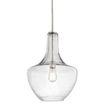Kichler 42046CS Nickel Everly 14"W Pendant With Seedy Glass Shade. Fixed Price $279.99.