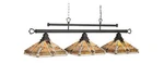 Ram Pool Table Lights Billiards Lighting MIV-B54 Three 3 Globes Stained Glass. Fixed Price $790.00.