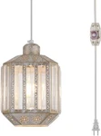 Ylong-zs Boho Hanging Lamp Plug In,rustic Crystal Swag YLWS01-WHITE. Fixed Price $60.23.