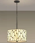 Homeglam Vines 18" Tiffany Pendant Light - Natural Cream. Fixed Price $124.99.