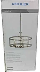 Kichler Angelica Polished Nickel Clear Glass Drum Pendant Light. Fixed Price $120.00.