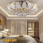23.5" Large Crystal Chandelier Flush Mount Ceiling Light Luxury Pendant Lamp New. Fixed Price $97.19.
