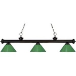 Z-lite 200-3BRZ-PGR Riviera Billiard Light Bronze. Fixed Price $272.00.