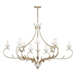 Savoy House Muse 12-LIGHT Chandelier, French Gold/white Cashmere 1-5186-12-59. Fixed Price $1640.00.