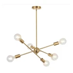 Bonlicht Sputnik Chandelier 6-LIGHT Brushed Brass Mid-century New. Fixed Price $140.99.