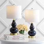 Jonathan 20.5" Glam Midcentury Mini Glass Table Lamp Navy (set Of 2) Anya. Fixed Price $138.99.