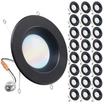 Sunco 24 Pack 5CCT Black Recessed Lighting 6 Inch, 2700K/3000K/3500K/4000K/50.... Fixed Price $161.79.