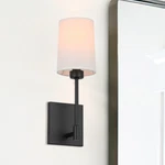 Modern Wall Lamp Black Mounted Sconce 1 Light With Fabric Shade For Bedroom. Fixed Price $39.99.