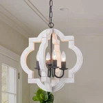 16" Oak Farmhouse Chandeliers For Dining Room Light Fixture Orb Distressed Wh.... Fixed Price $193.06.