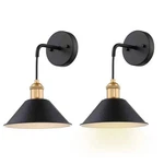 Pia Ricco 8.7 In. 1-LIGHT Vintage Black Battery Operated Wall Sconces (2-PACK). Fixed Price $29.99.