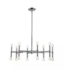 New 16-LIGHT Chrome Island Chandelier By Monteaux Lighting. Fixed Price $119.95.
