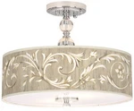 Cottage Ceiling Light Semi Flush Mount Fixture Laurel Court Giclee 16" Bedroom. Fixed Price $274.99.