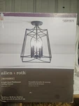 Allen+roth Providence 18.25IN Black Indoor 4 -light Semi-flush Mount Metal. Fixed Price $71.99.