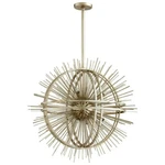 Cyan Design Saturn Burst Eight Light Pendant, Silver Leaf - 06490. Fixed Price $1672.50.