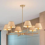 39 Boho Rattan Chandelier 6-LIGHTS Rustic Industrial Pendant Large. Fixed Price $165.22.