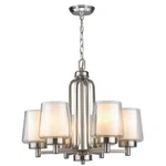 World Imports WI60997 Renee Brushed Nickel 6-LIGHT 22 Inch Chandelier New. Fixed Price $231.90.