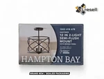 Hampton Bay Hastings 12 In. 2-LIGHT Satin Bronze Ceiling Semi-flush Mount. Fixed Price $37.43.