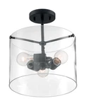 Nuvo Lighting 60/7178 Sommerset 3 12"W Semi-flush Ceiling Black. Fixed Price $237.59.