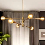 Uolfin Dining Room Chandelier 31 Modern Sputnik 6-LIGHT Brass Gold. Fixed Price $170.26.