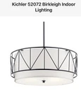 Kichler 52072 Birkleigh 24"W Drum Chandelier - Black. Fixed Price $224.10.