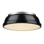 Golden Lighting 3602-14 Pw-bk Duncan In. 2-LIGHT Pewter Flush Mount. Fixed Price $79.99.