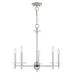 Livex Bennington Light Chandelier, Brushed Nickel 42705-91. Fixed Price $439.98.