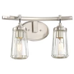 Minka Lavery 2302-84 Poleis Brushed Nickel Light Bath Vanity Faceted Glass. Fixed Price $179.00.
