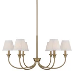 Golden Lighting 1622-6 Cambria 33"W Chandelier Brushed Champagne Brass. Fixed Price $559.00.