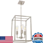 Vinluz 3 Light Classic Indoor Chandelier Brushed Nickel Finish Foyer Lantern. Fixed Price $178.73.