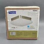 Progress Lighting Appeal Led Flushmount Brushed Nickel Etched Linen Glass 9". Fixed Price $33.00.