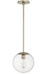 10 Clear Globe Pendant By Quorum International Aged Brass. Fixed Price $175.00.