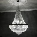 French Empire Crystal Chandelier 9-LIGHT Ceiling Fixtures Luxury Pendant Lamp.. Fixed Price $152.97.