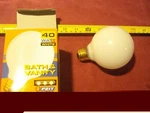(2192.) Bath & Vanity Lamp G25 Globe. 40W White Incandescent. Fixed Price $12.92.