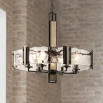 Kichler Aberdeen 28" Wide 6-LIGHT Olde Bronze Modern Rustic Pendant. Fixed Price $949.99.